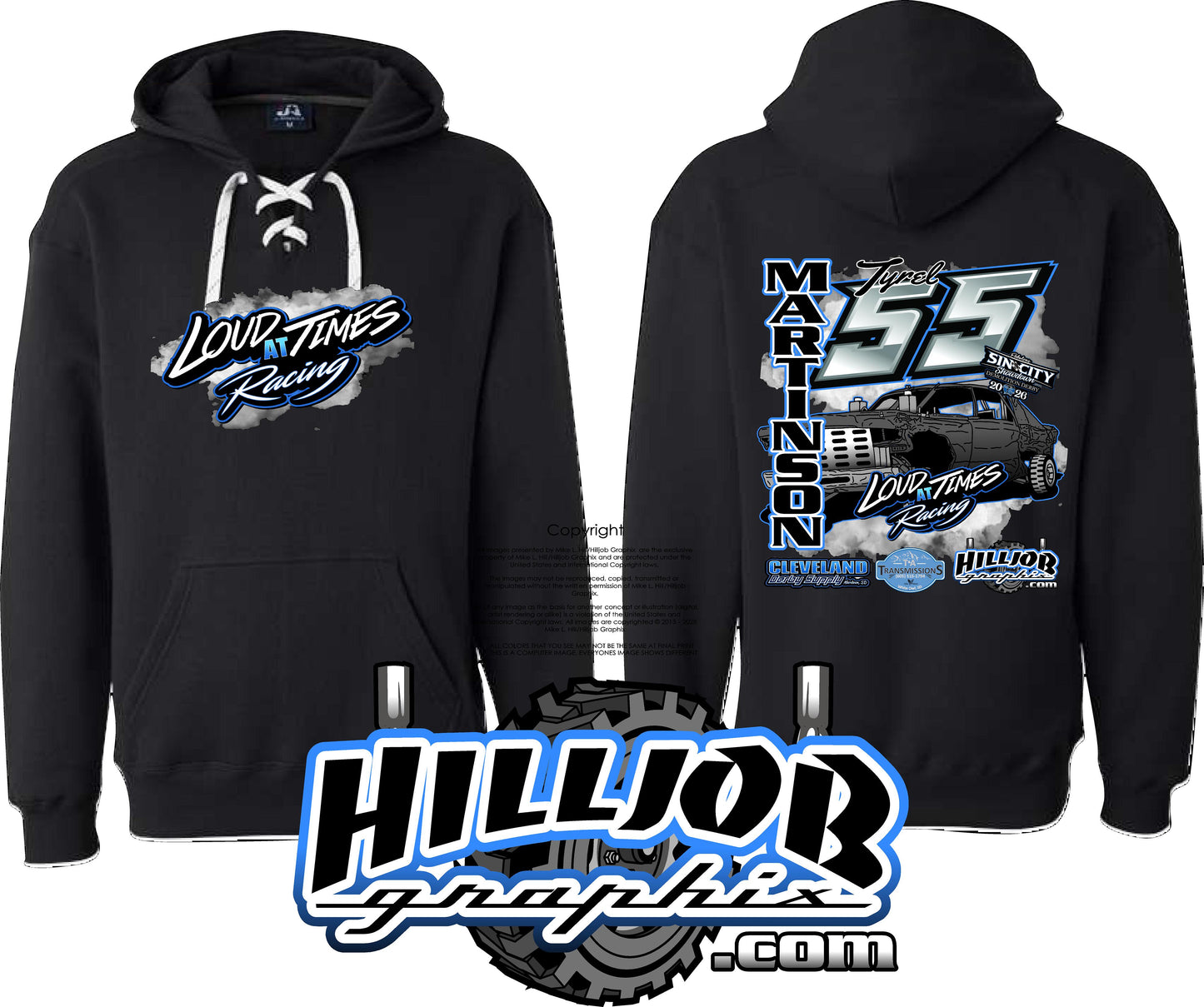 #352 Loud at Times Racing Hockey Hoodie