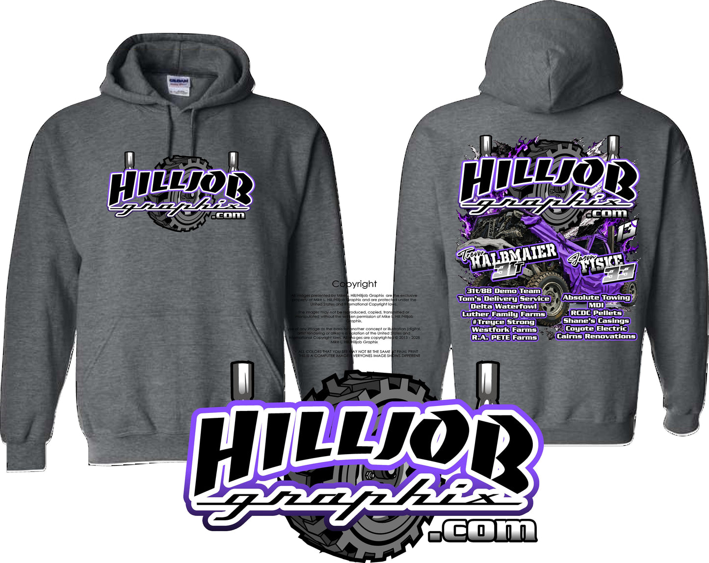#376 Team Hilljob Graphix Linn Hoodie