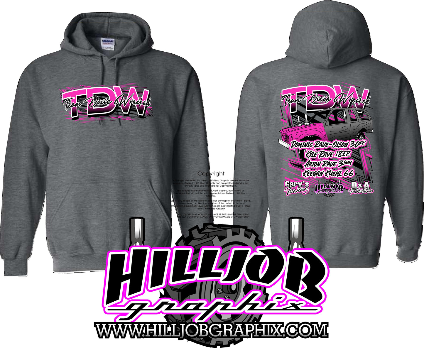 #236 Team Dixie Wrecked Hoodie