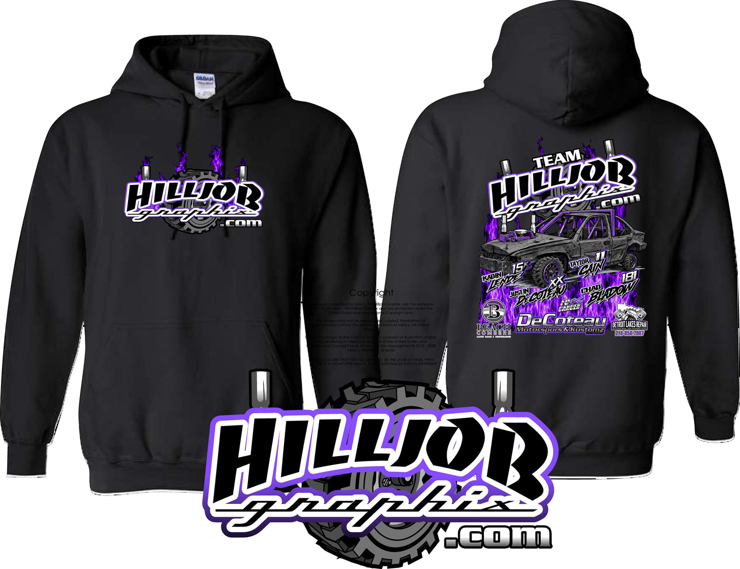 #385 Team Hilljob Graphix Gold Rush 26 Hoodie