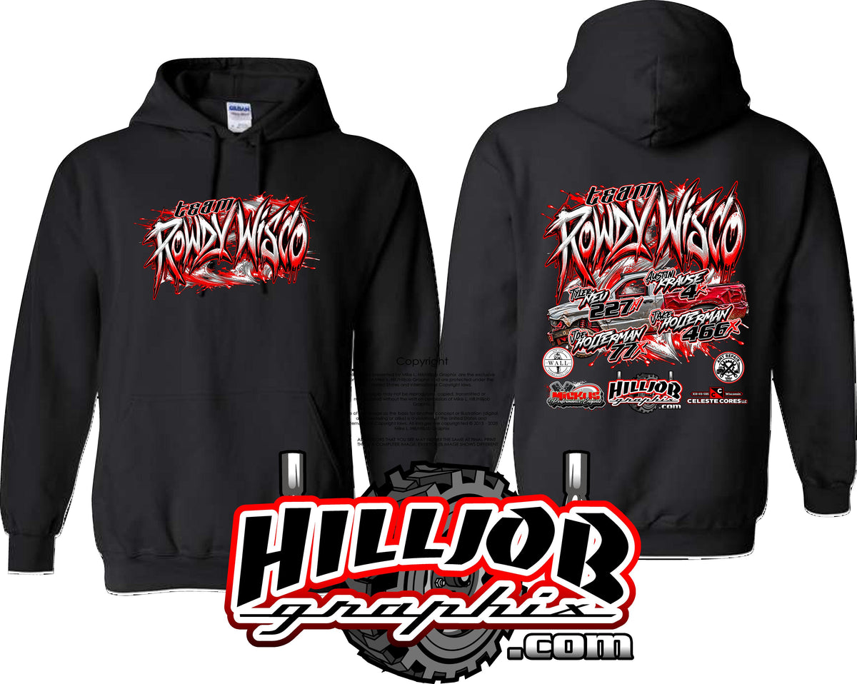 #434 Team Rowdy Wisco Hoodie