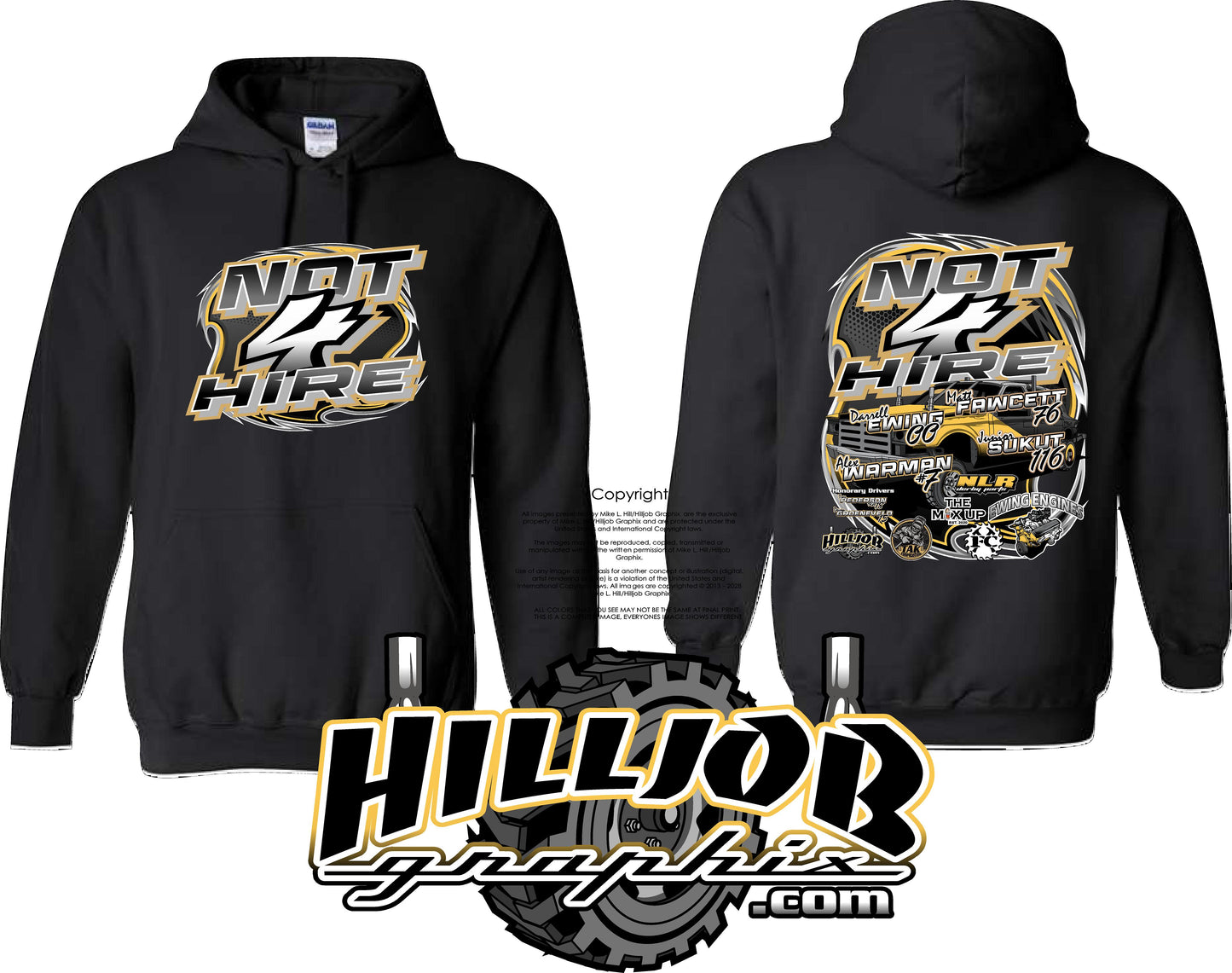 #415 Team NOT 4 HIRE Hoodie