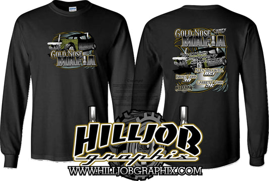 #235 Gold Nose Mafia Long sleeve T-Shirts