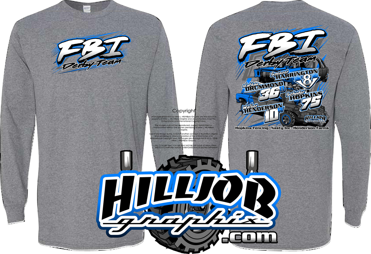 #298 Team FBI Long Sleeve T-shirt