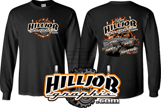 #407 Team Hilljob Graphix Trucks Gold Rush Long Sleeve T-shirt