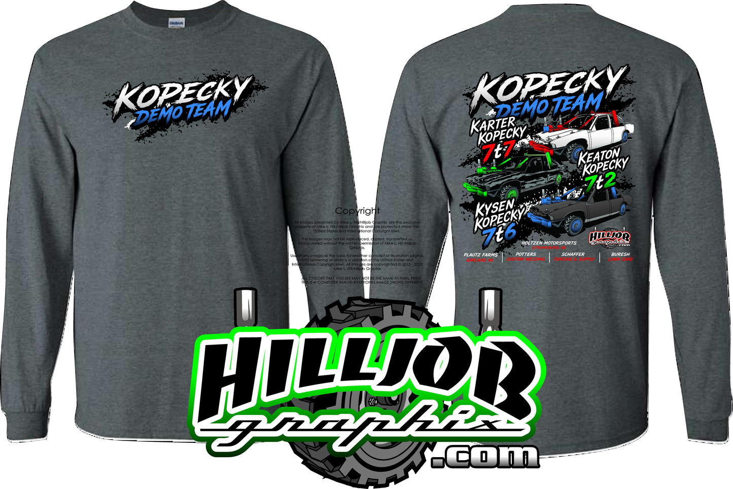 #384 Kopecky Demo Team  Long Sleeve T-shirt