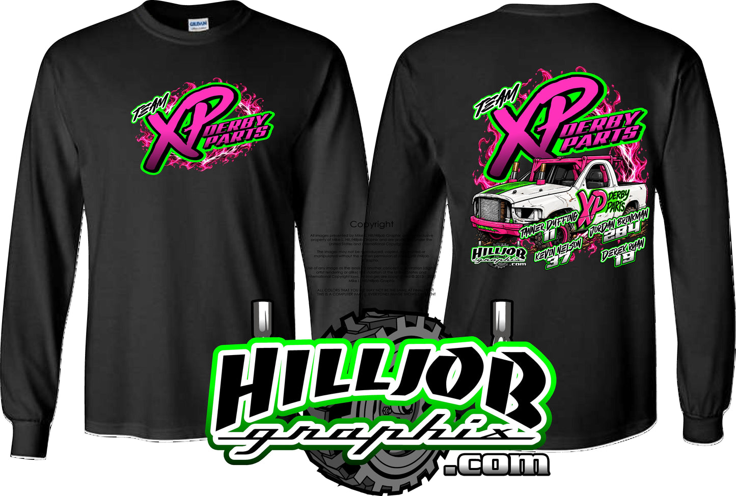 #426 Team Xp Derby Parts Long Sleeve T-shirt