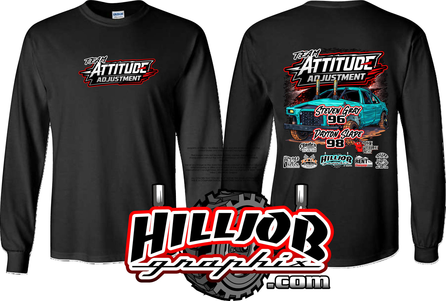 #342 Team Attitude Adjustment Long Sleeve T-shirt