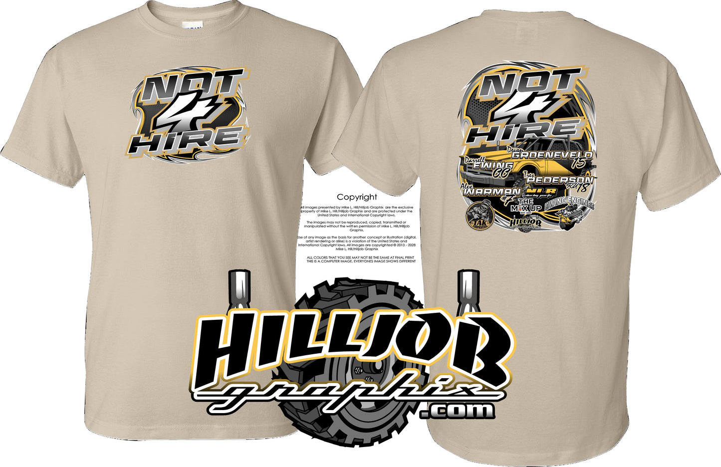 #267 Not 4 Hire T-shirt