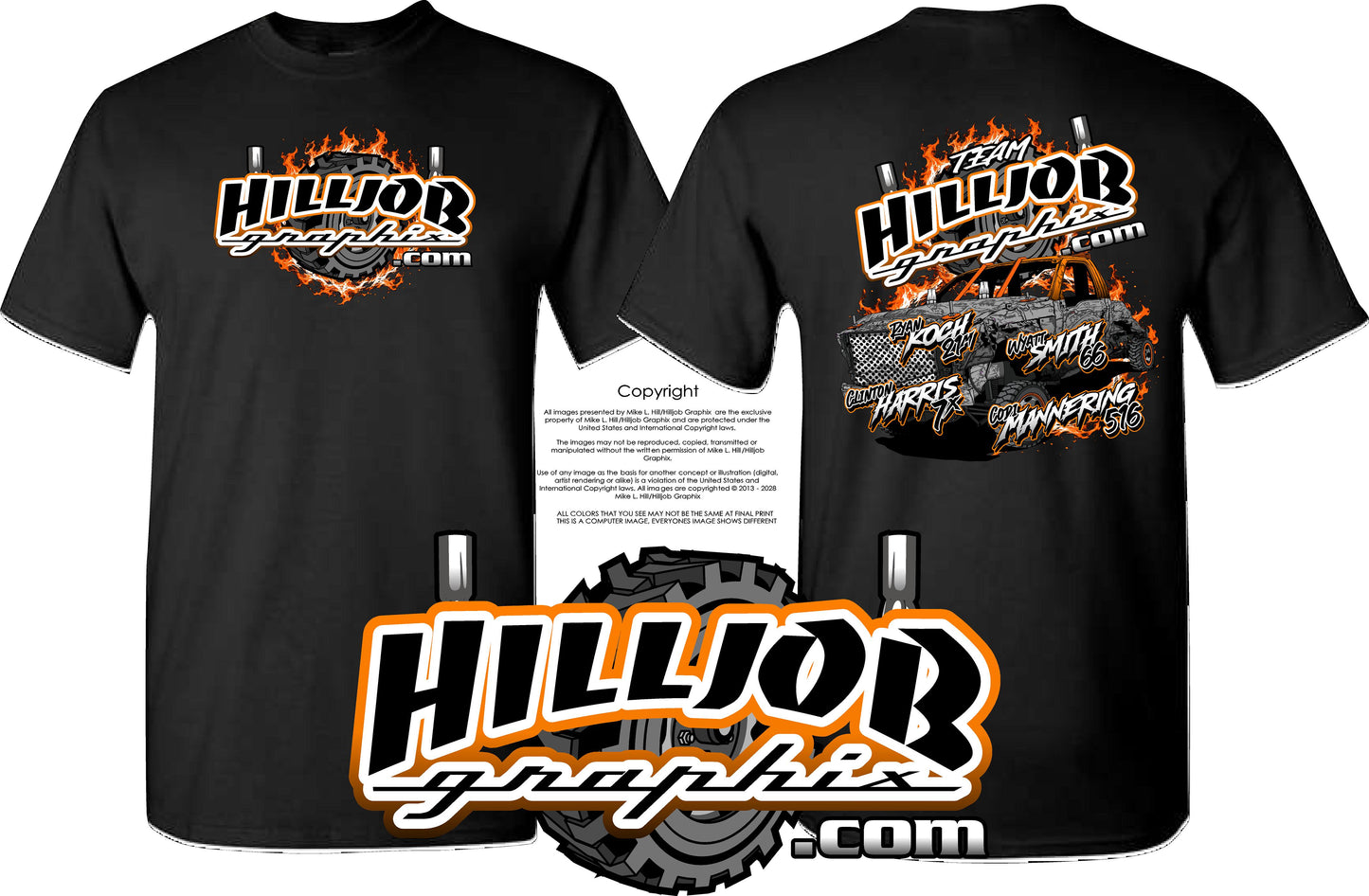 #407 Team Hilljob Graphix Trucks Gold Rush T-shirt