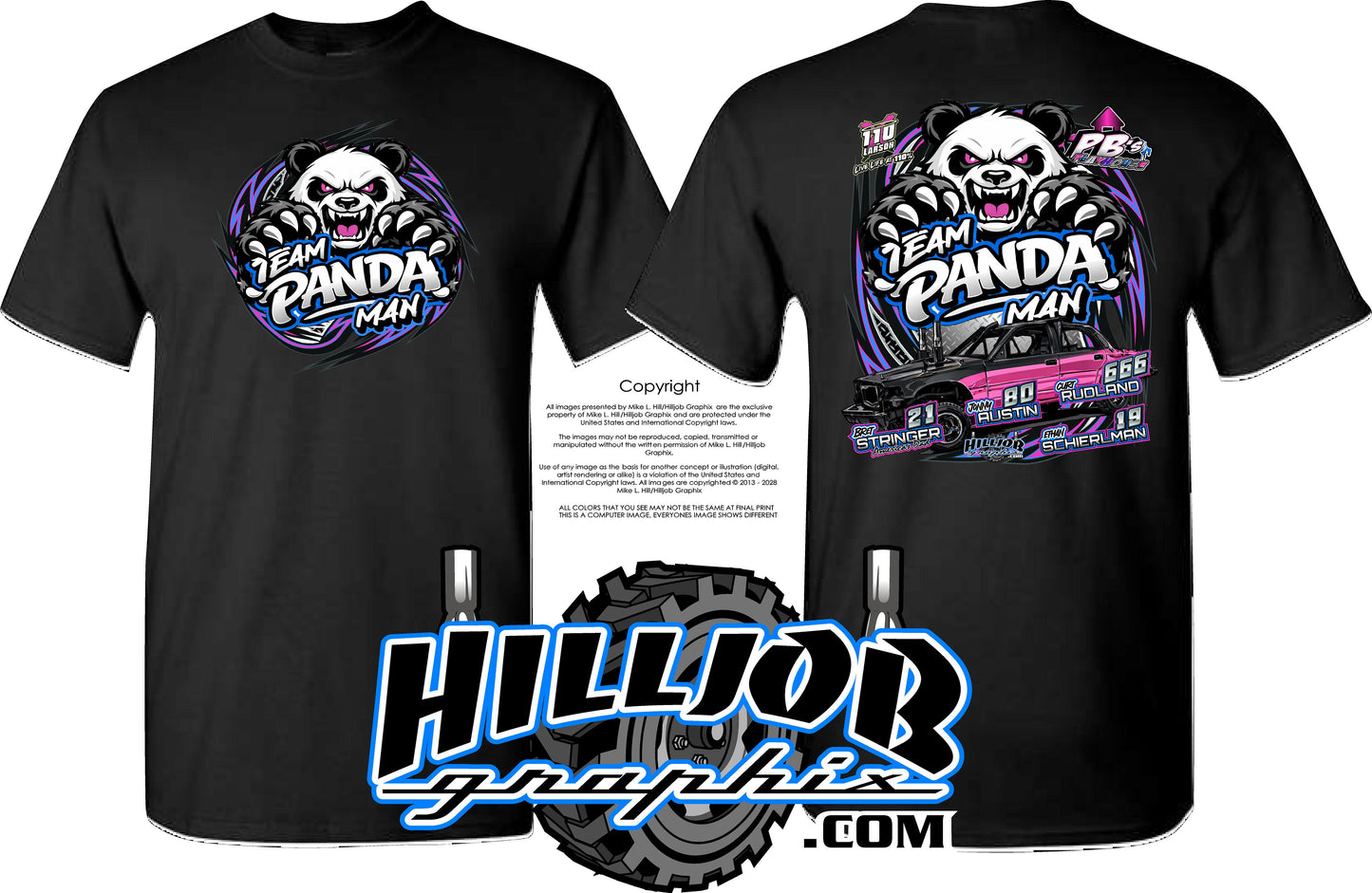 #346 Team Panda Man T-shirt