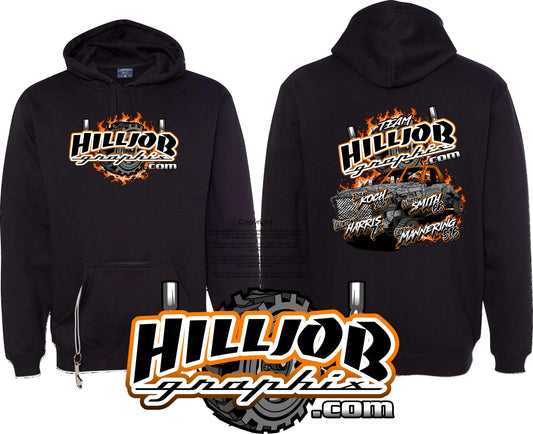 #407 Team Hilljob Graphix Trucks Gold Rush Tailgate Hoodie