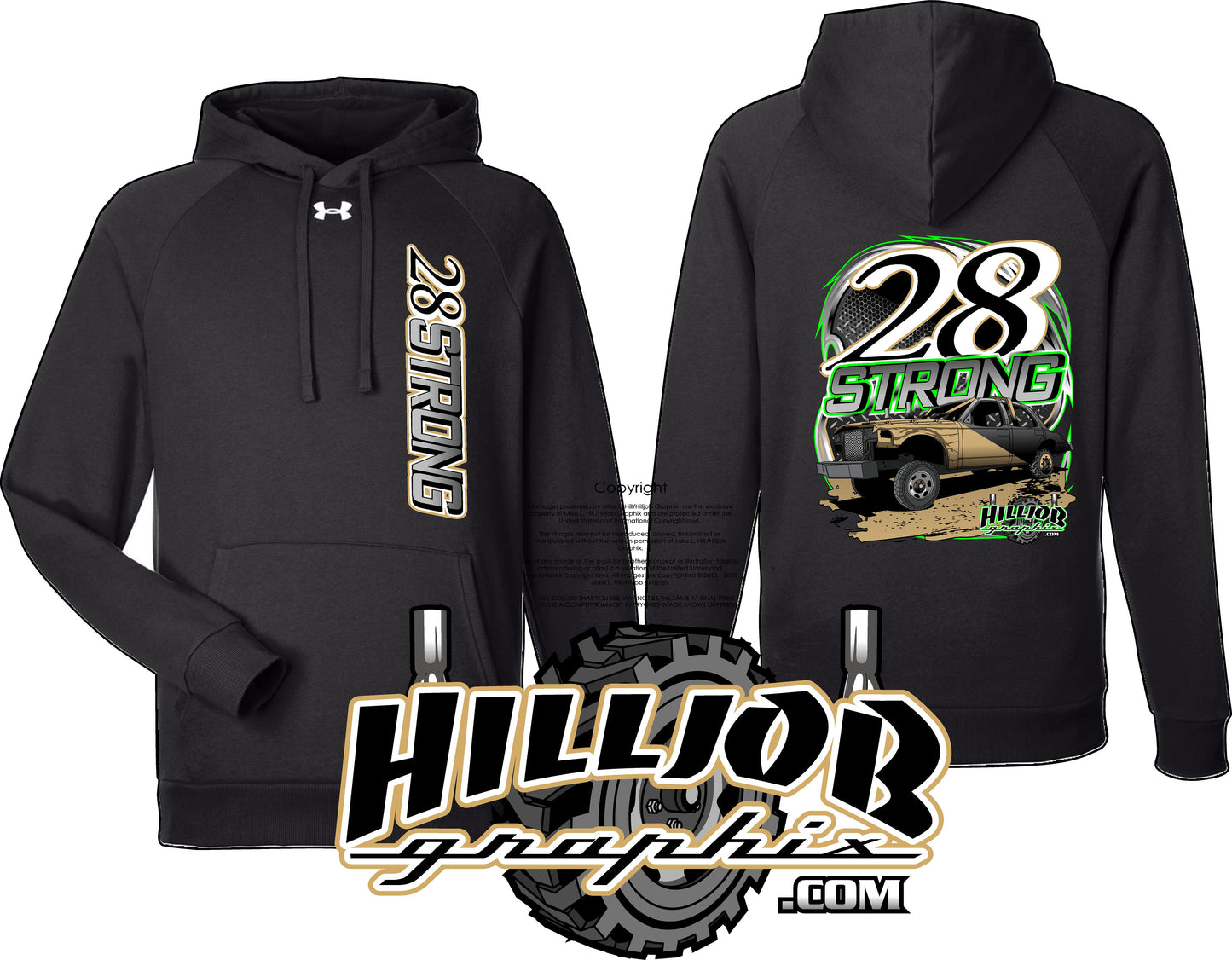 #377 28 STRONG  Gary Russell Under Armour Hoodie