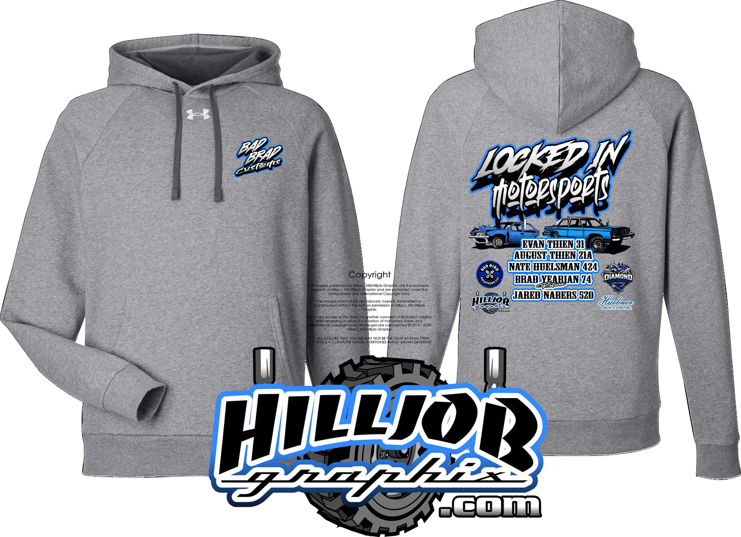 #388 Bad Brad Customs Under Armour Hoodie
