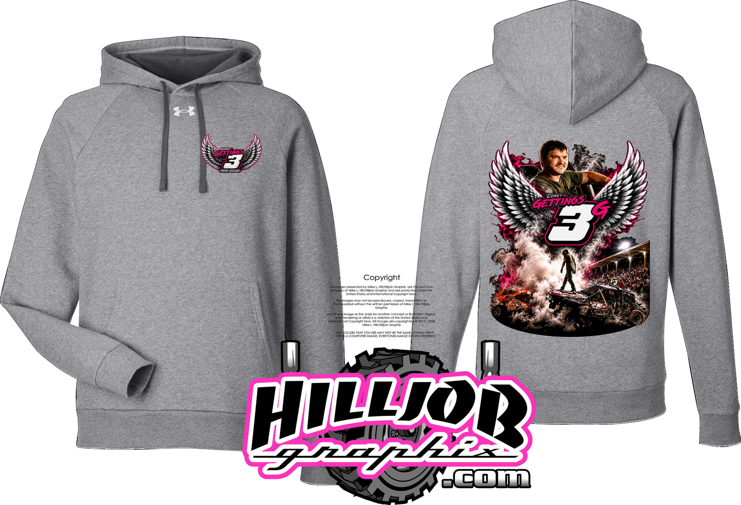 #391 Corey Gettings Memorial Under Armour Hoodie