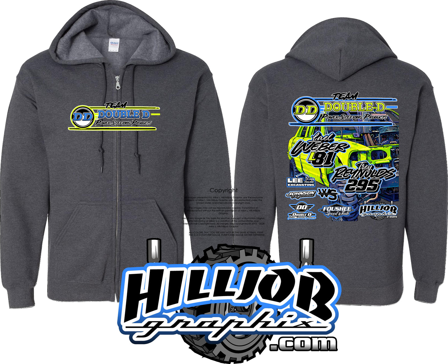 #351 Team Double D Zipped Hoodie