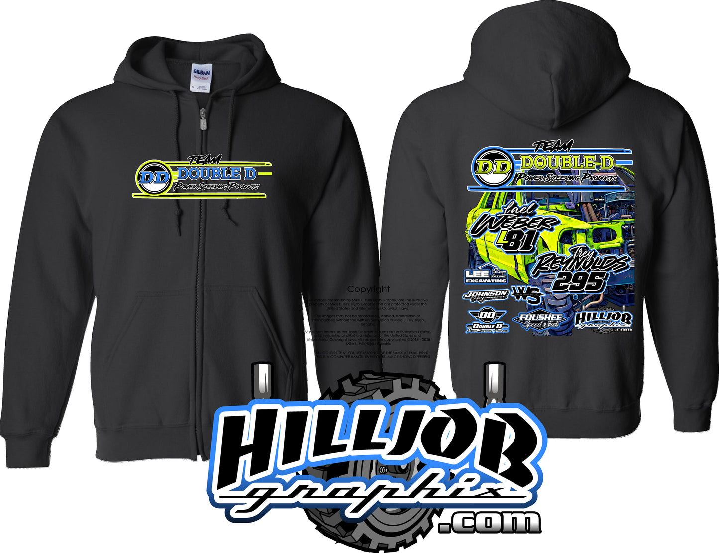 #351 Team Double D Zipped Hoodie