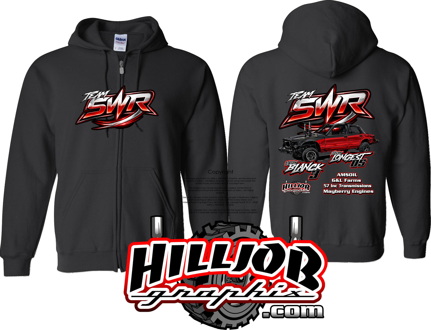 #354 Team SWR Zipped Hoodie